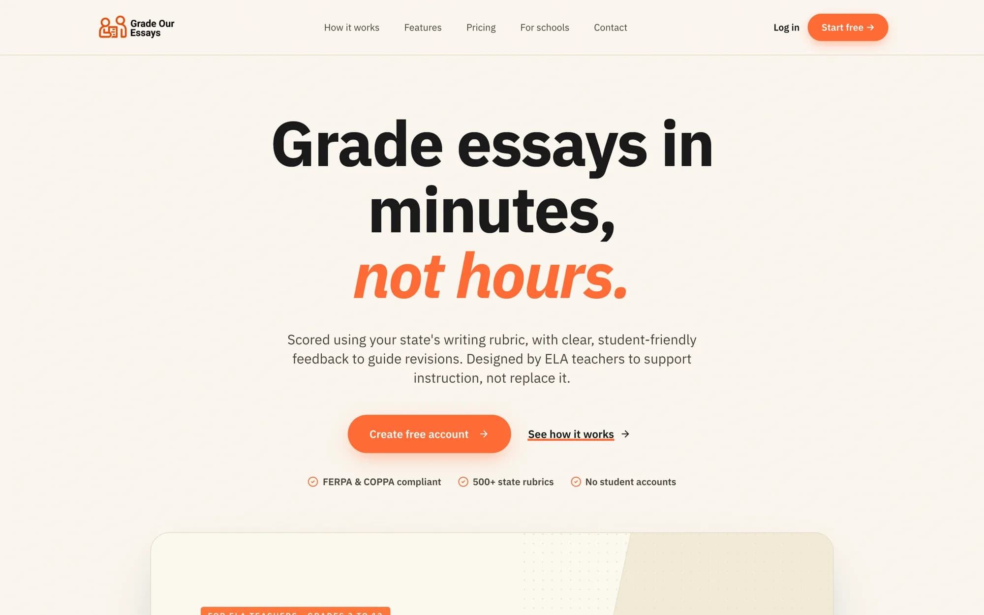 Grade Our Essays product screenshot